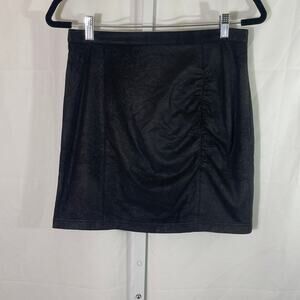 Free People Faux Suede Mini Skirt - Women Size M - Black